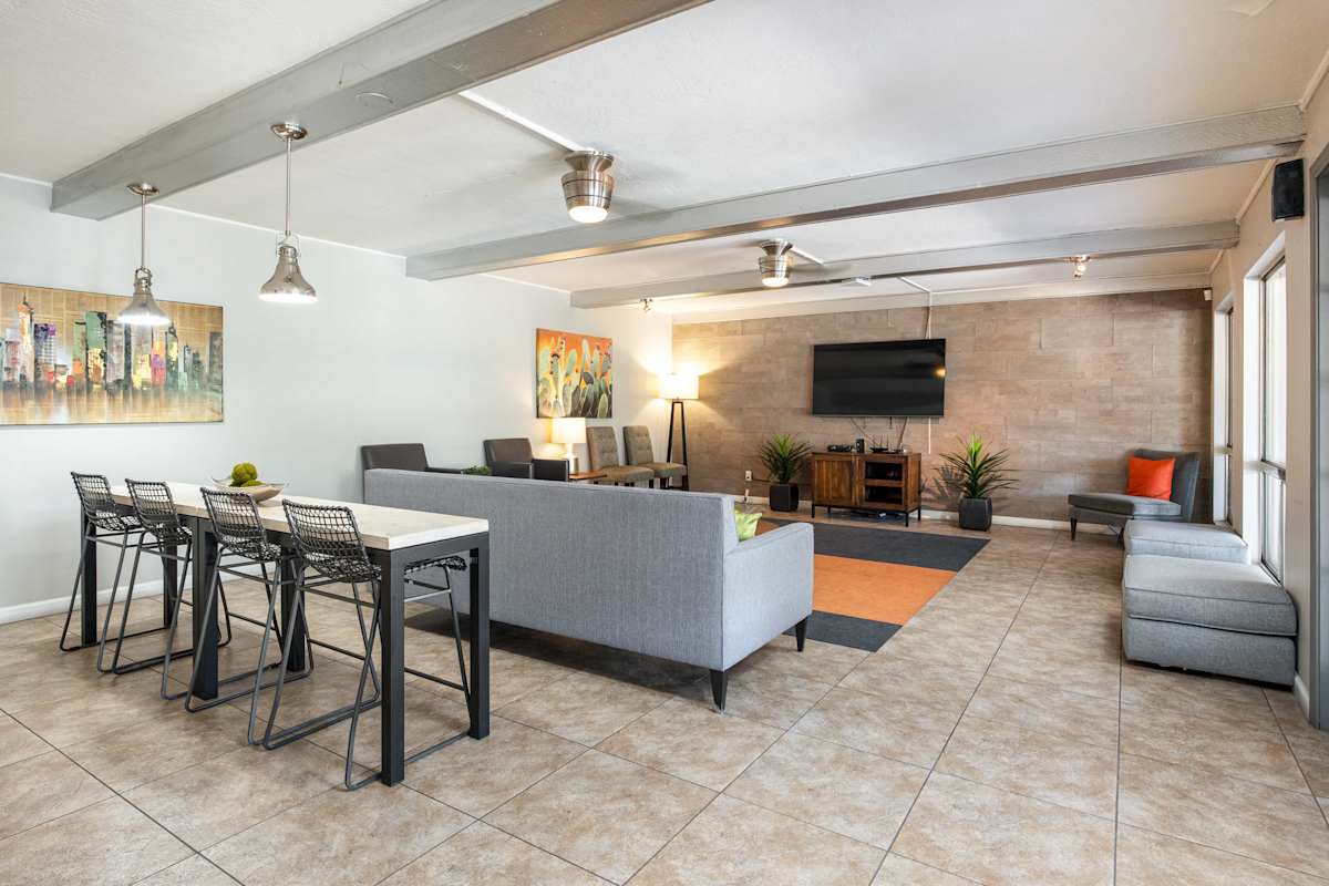 Shared interior space at Arcadia Villa Apartments.