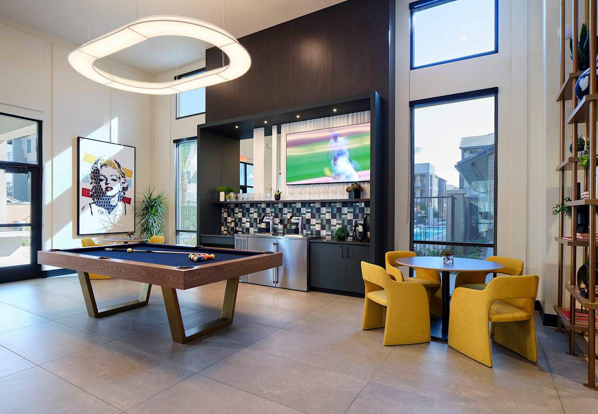 Shared game room at Halogen.