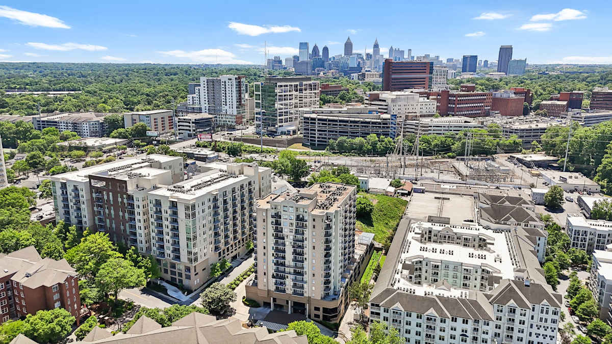 Wesley Townsend Apartments fitness center with cardio and weights - Atlanta, GA