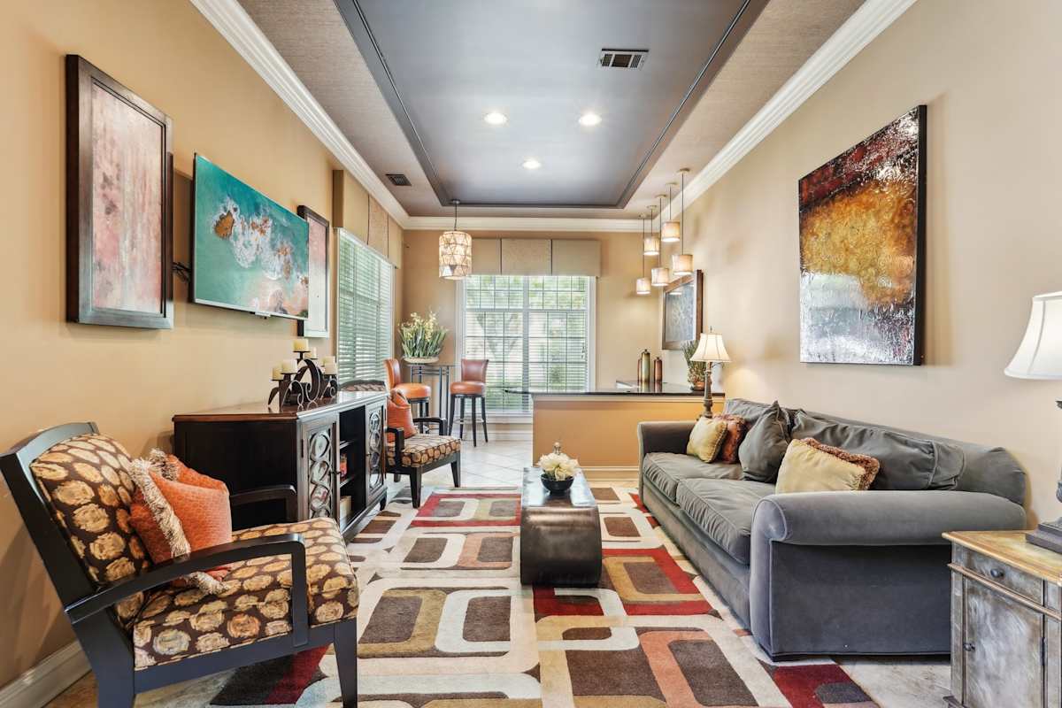 Wesley Stonecrest Apartments at Lithonia apartment interior living area - Stonecrest, GA