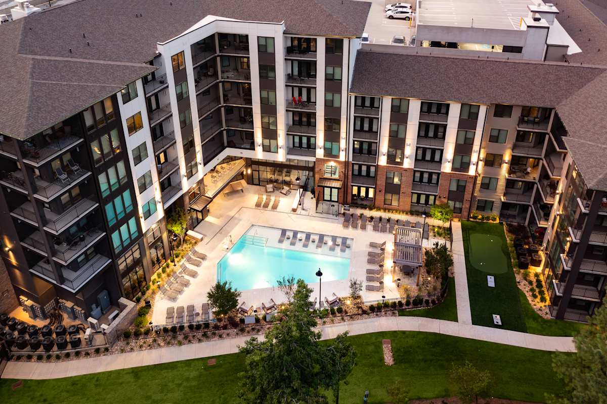 915 Glenwood Apartments on the Beltline aerial exterior view - Atlanta, GA
