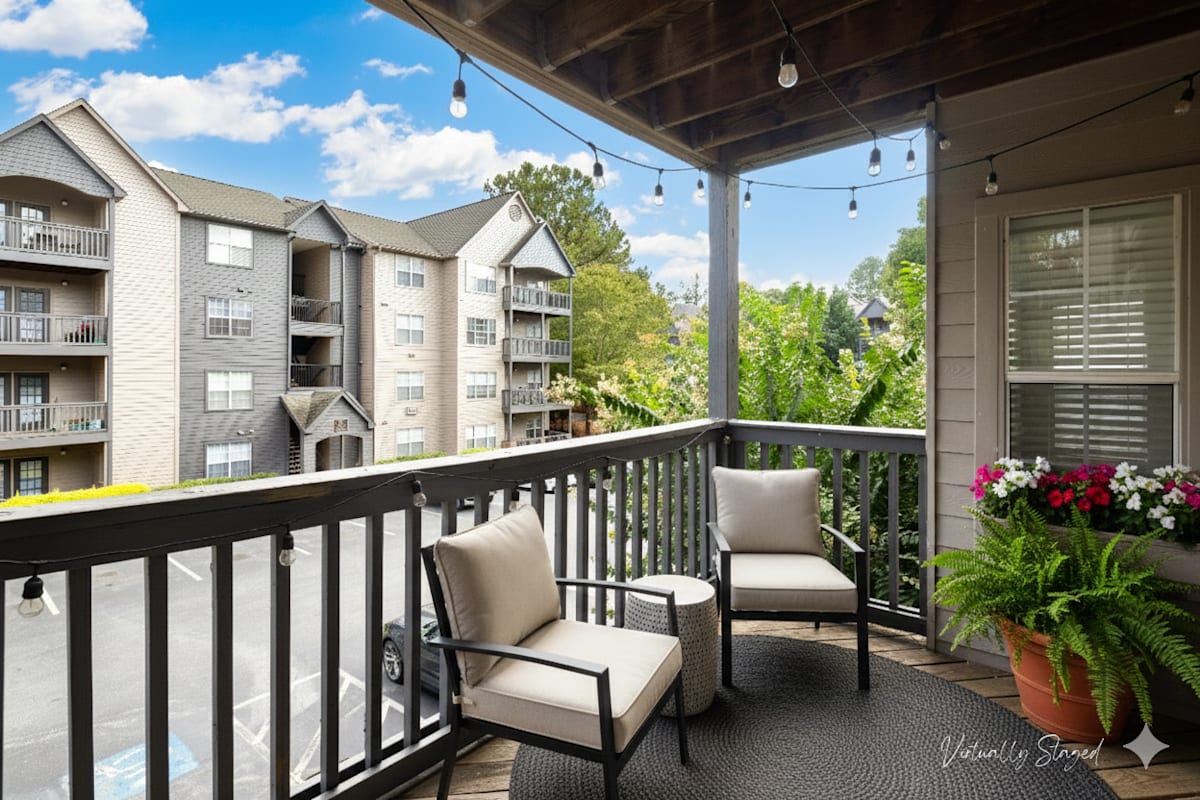 Wesley Hampstead Apartments at Douglasville patio/balcony view - Lithia Springs, GA