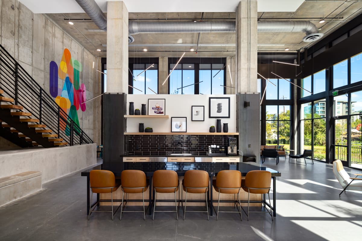 The Argos Apartments on The Beltline living space interior - Atlanta, GA