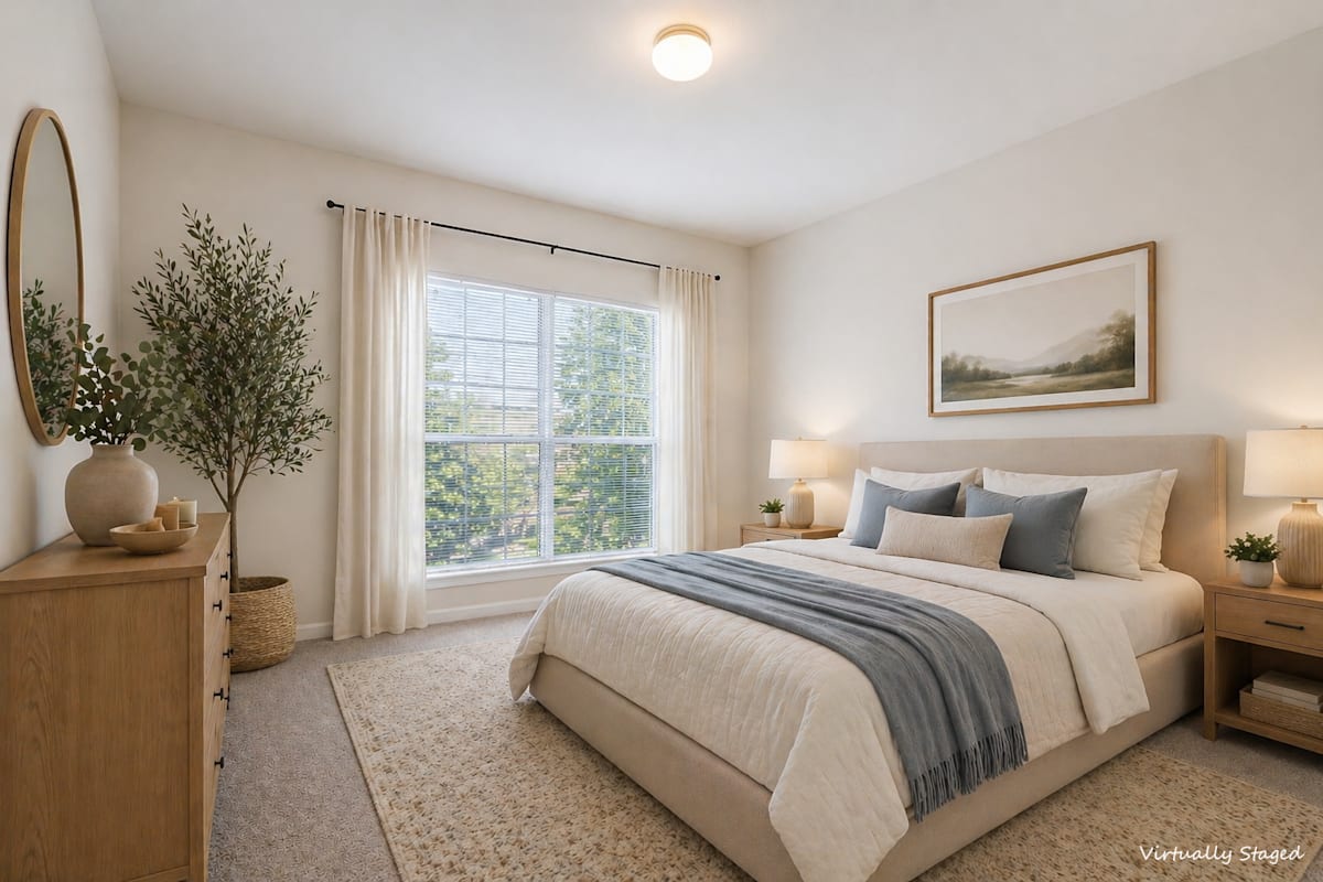 Wesley Stonecrest Apartments at Lithonia virtual staged bedroom - Stonecrest, GA