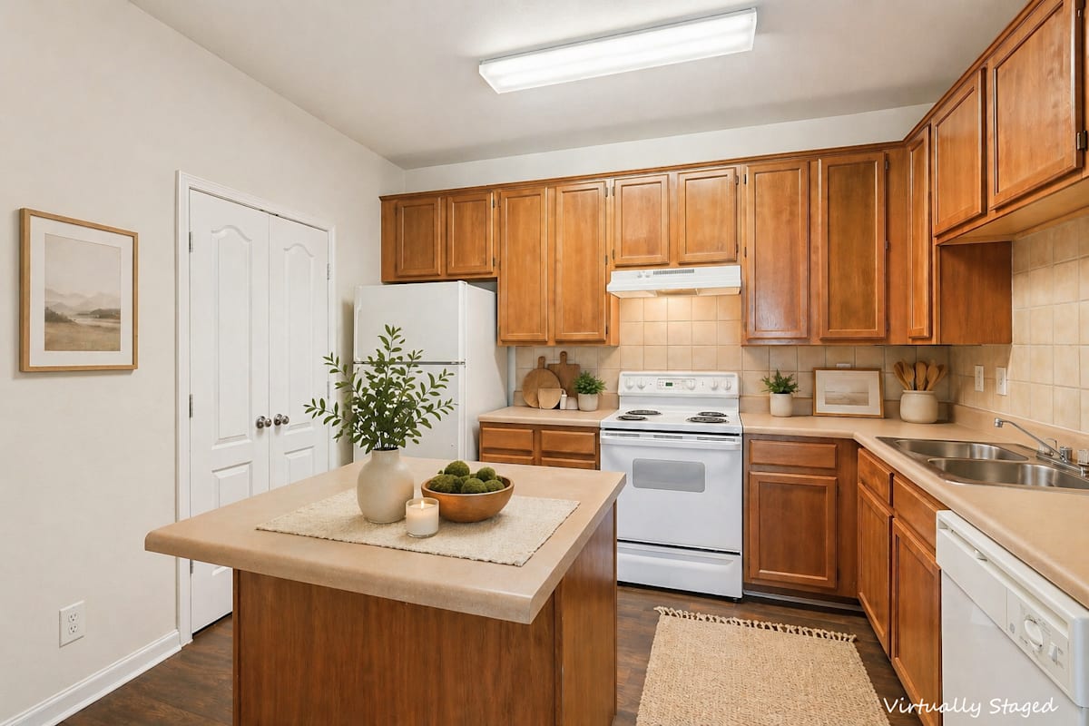 Wesley Stonecrest Apartments at Lithonia virtual staged kitchen - Stonecrest, GA