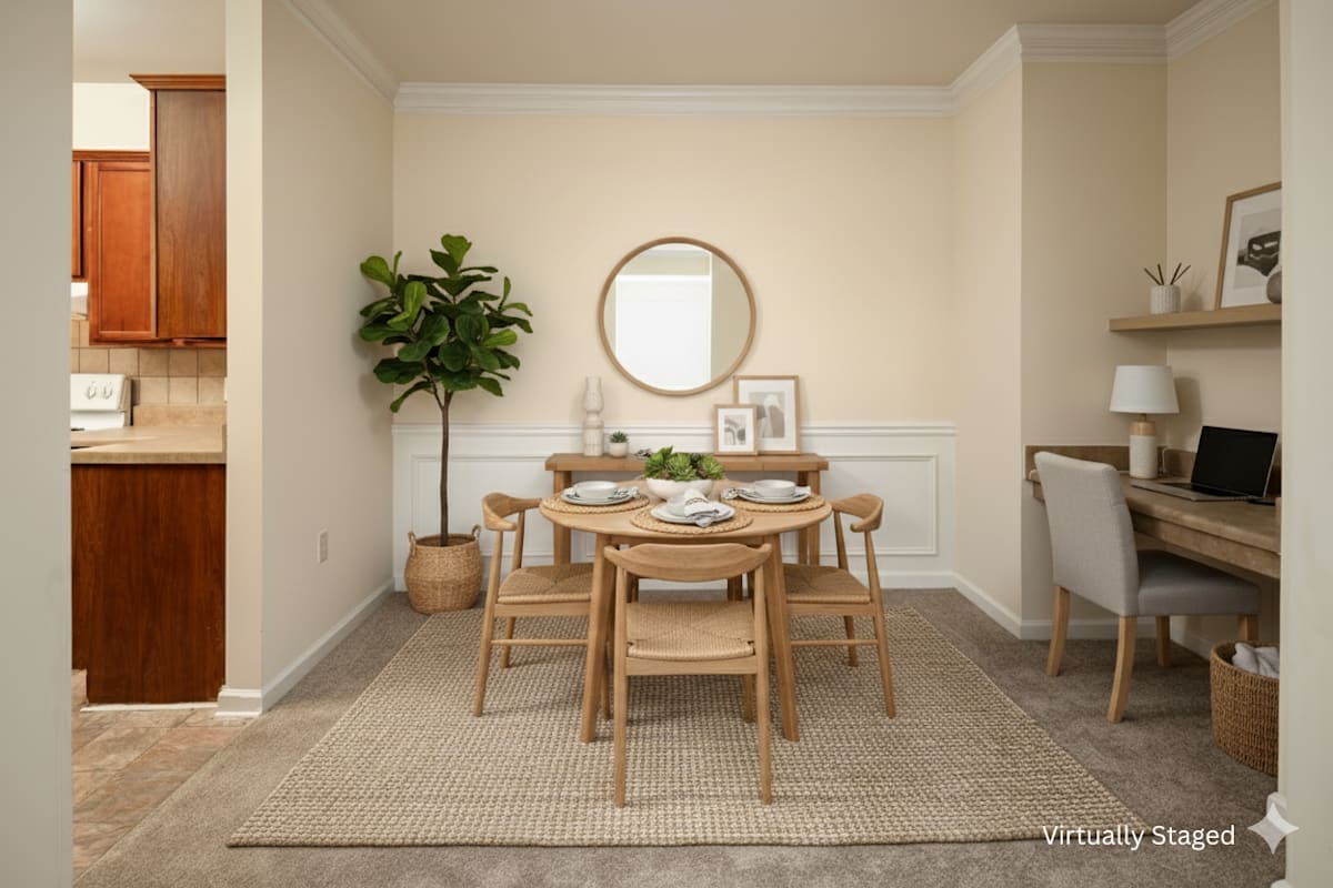 Wesley Kensington Apartments at Stonecrest virtually staged dining area - Stonecrest, GA