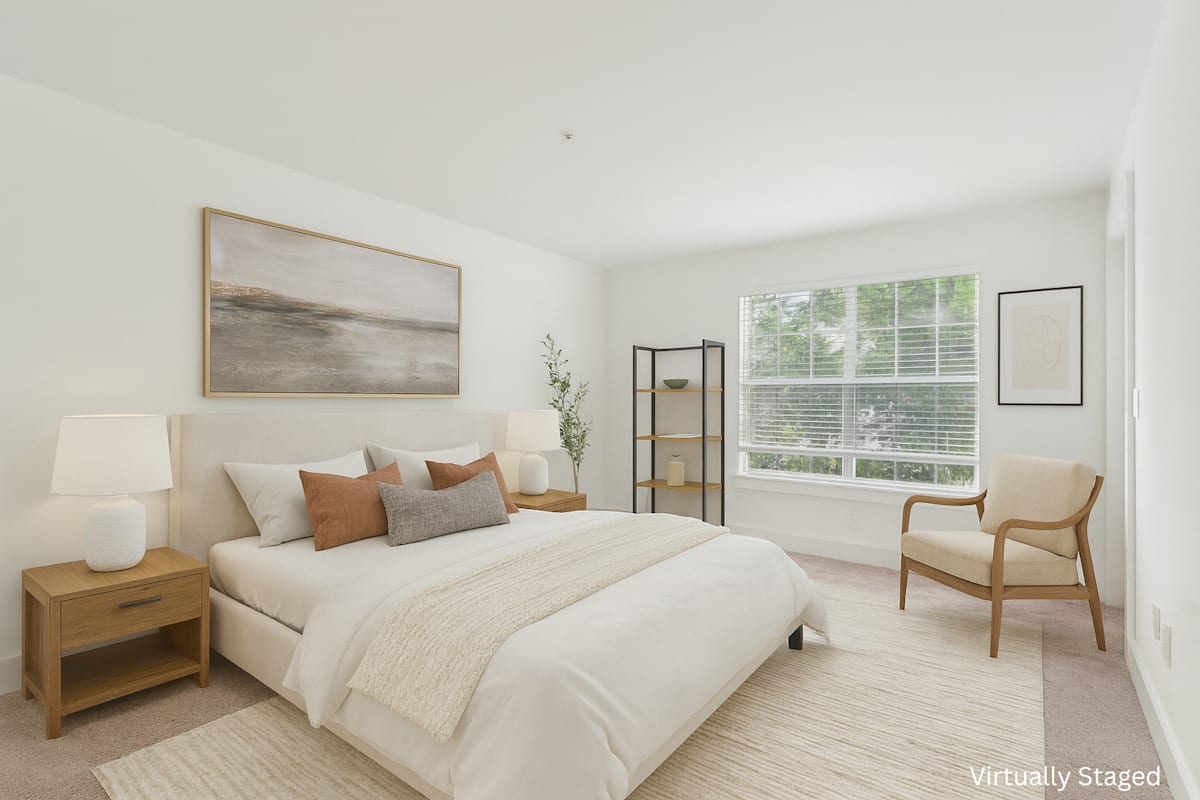 Wesley Hampstead Apartments at Douglasville virtually staged living room - Lithia Springs, GA