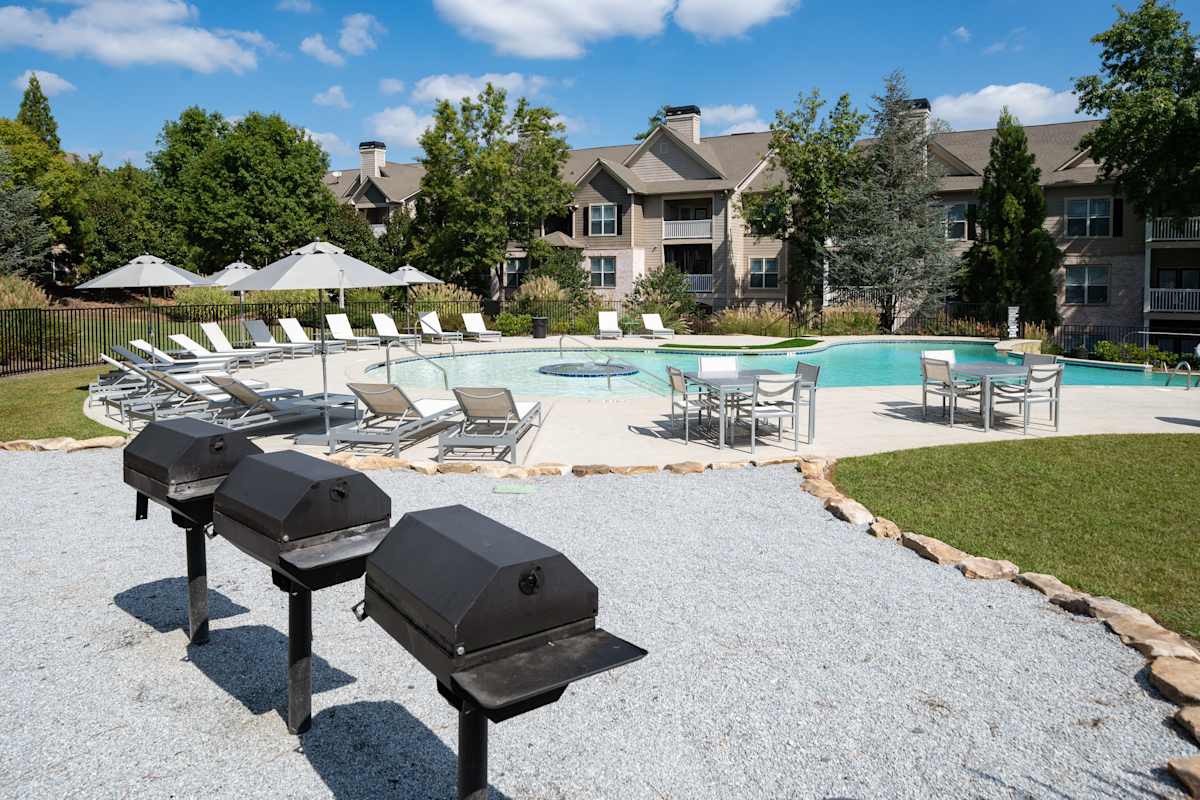 Wesley Kensington Apartments at Stonecrest landscaped grounds - Stonecrest, GA