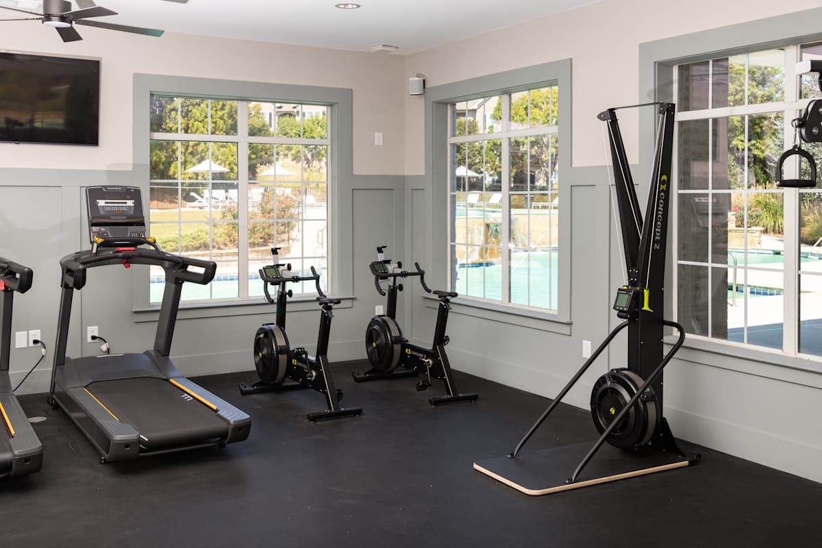 Wesley Kensington living room with balcony access - Stonecrest, GA