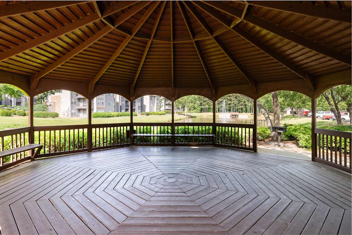Clubhouse and seating area at Wesley Place Apartments - Lawrenceville, GA