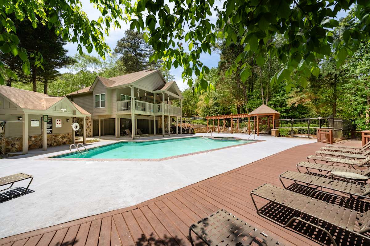 Resort-style pool at Wesley Place Apartments - Lawrenceville, GA