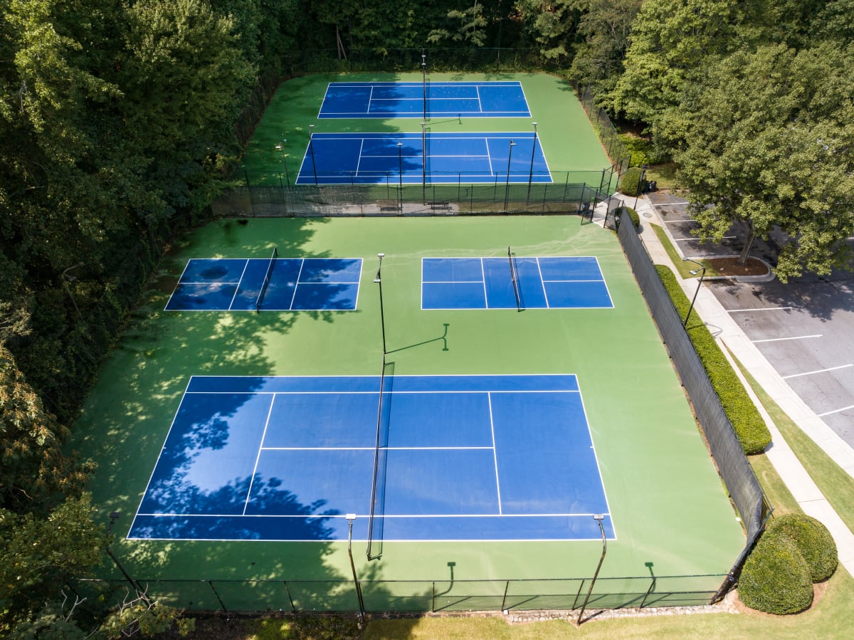 Wesley St. James Apartments at Sandy Springs tennis and pickleball courts - Atlanta, GA