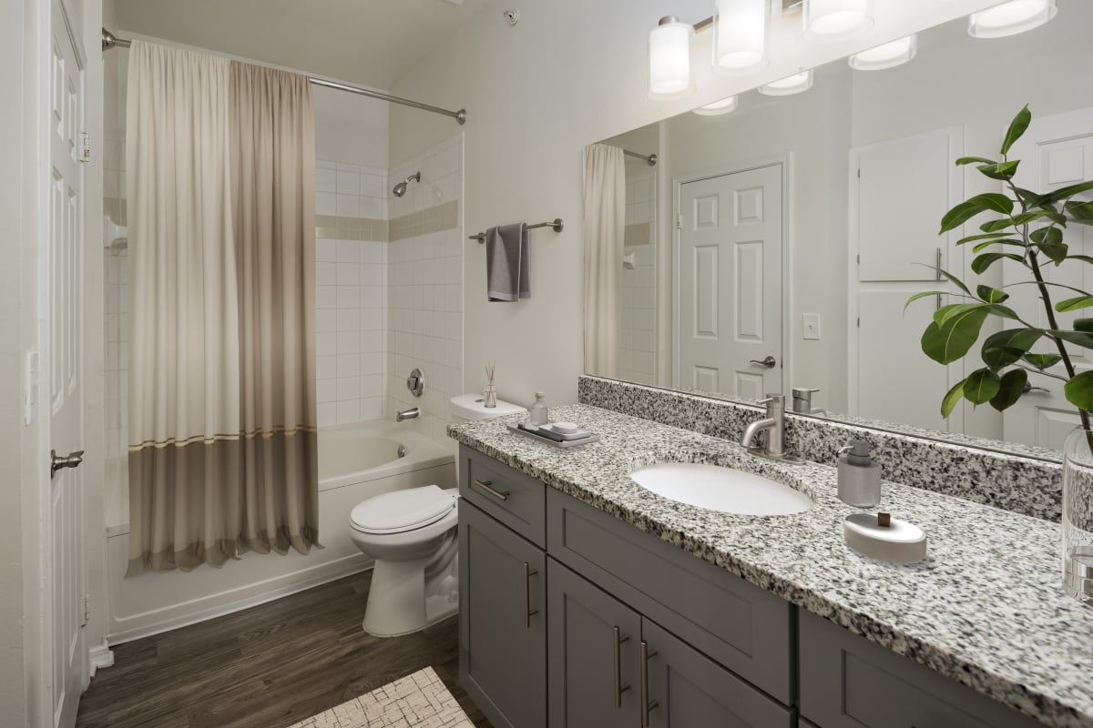 Wesley St. James Apartments at Sandy Springs apartment kitchen/living area - Atlanta, GA