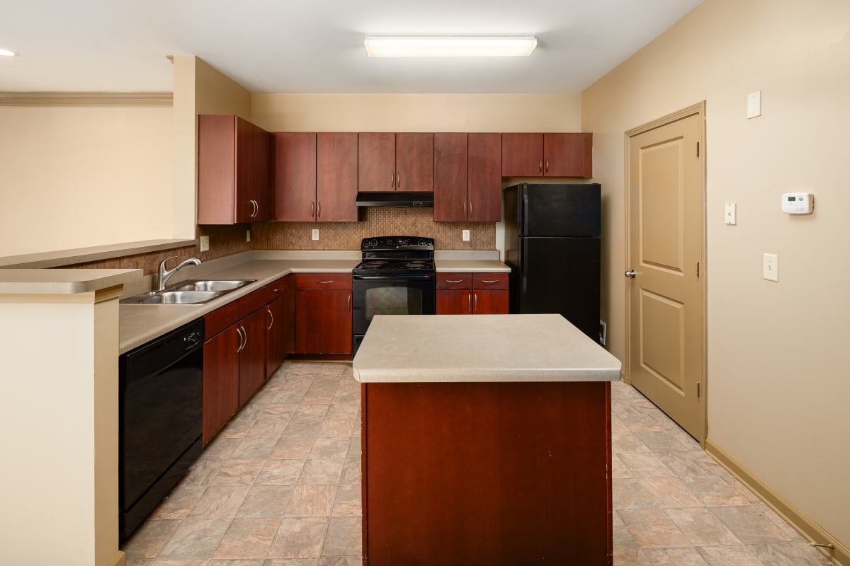 Wesley Stonecrest Apartments at Lithonia apartment kitchen cabinetry - Stonecrest, GA