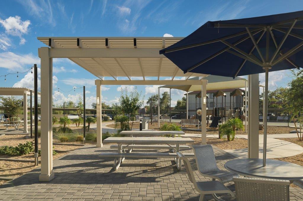Shared outdoor space at Reveal.
