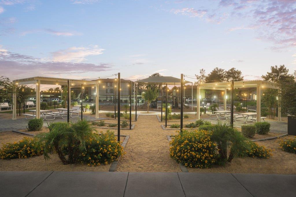 Shared outdoor space at Reveal.