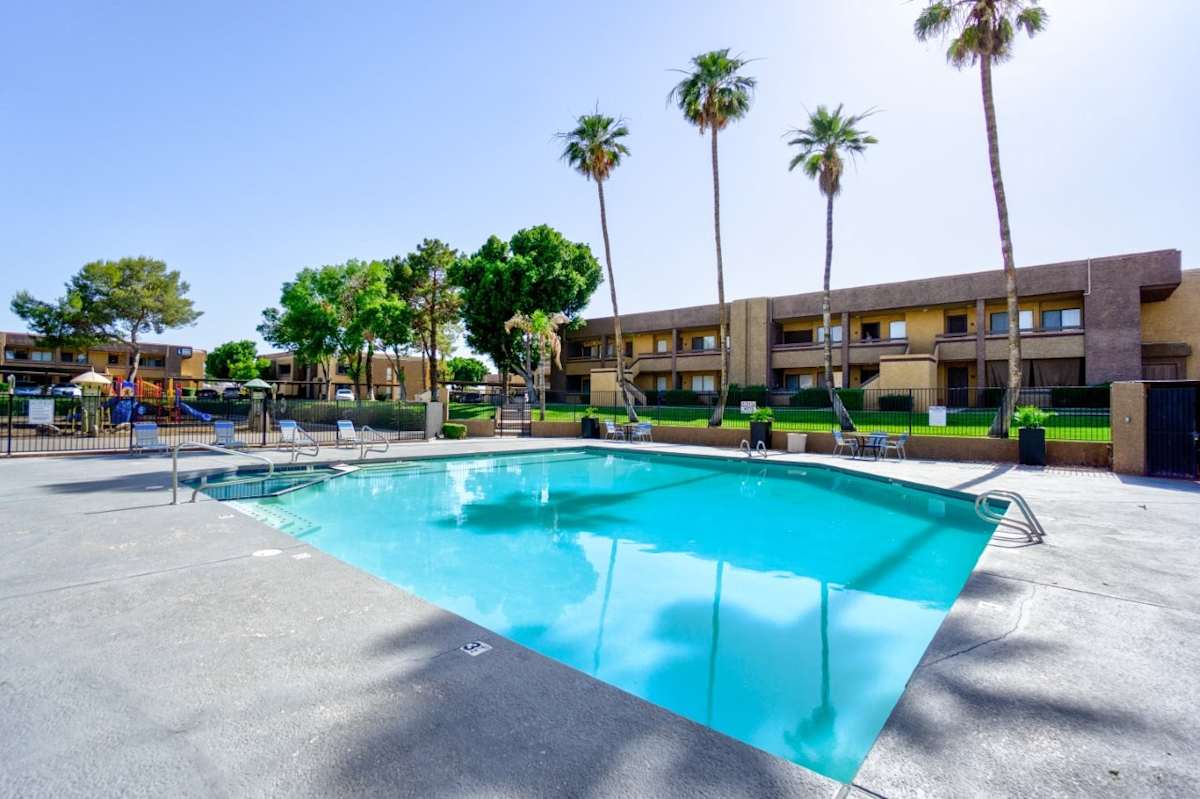 Swimming pool and deck at Avalon Hills.