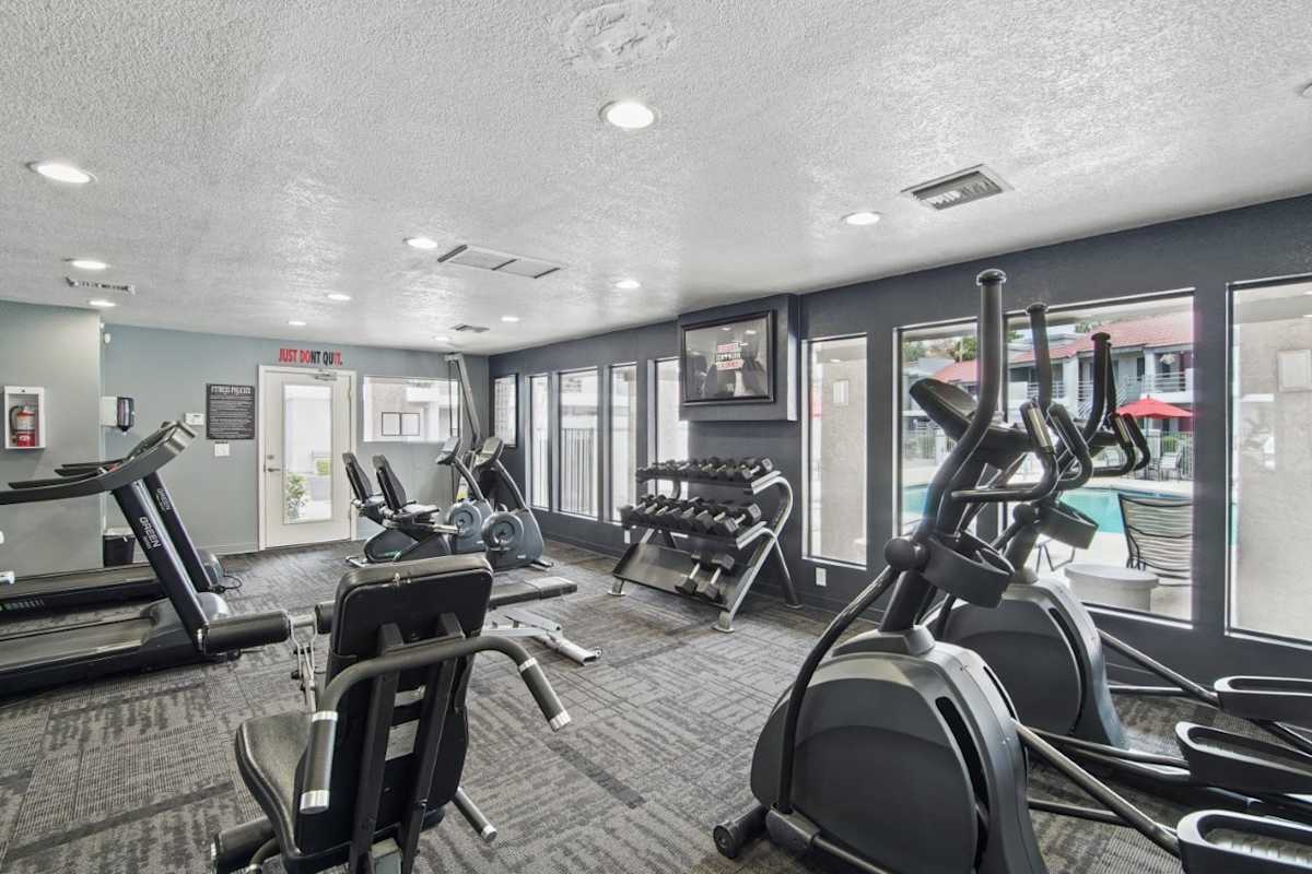 Fitness center at North Mountain Village.