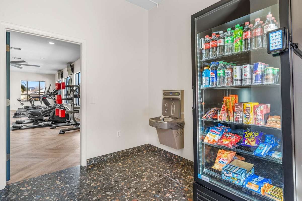 Shared interior space at Bayside Apartments.