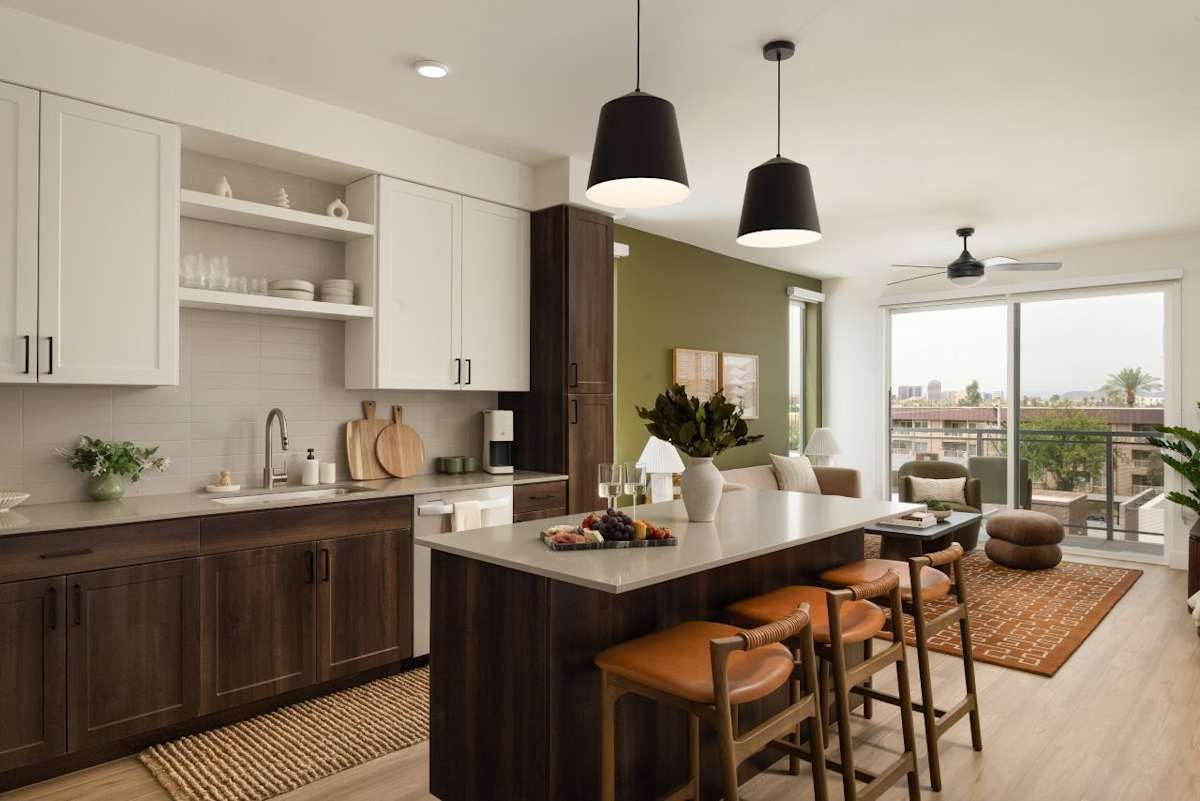 Apartment kitchen — representative home at Ragsdale.