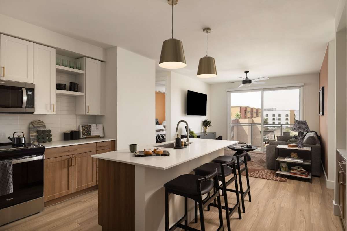 Apartment kitchen — representative home at Ragsdale.