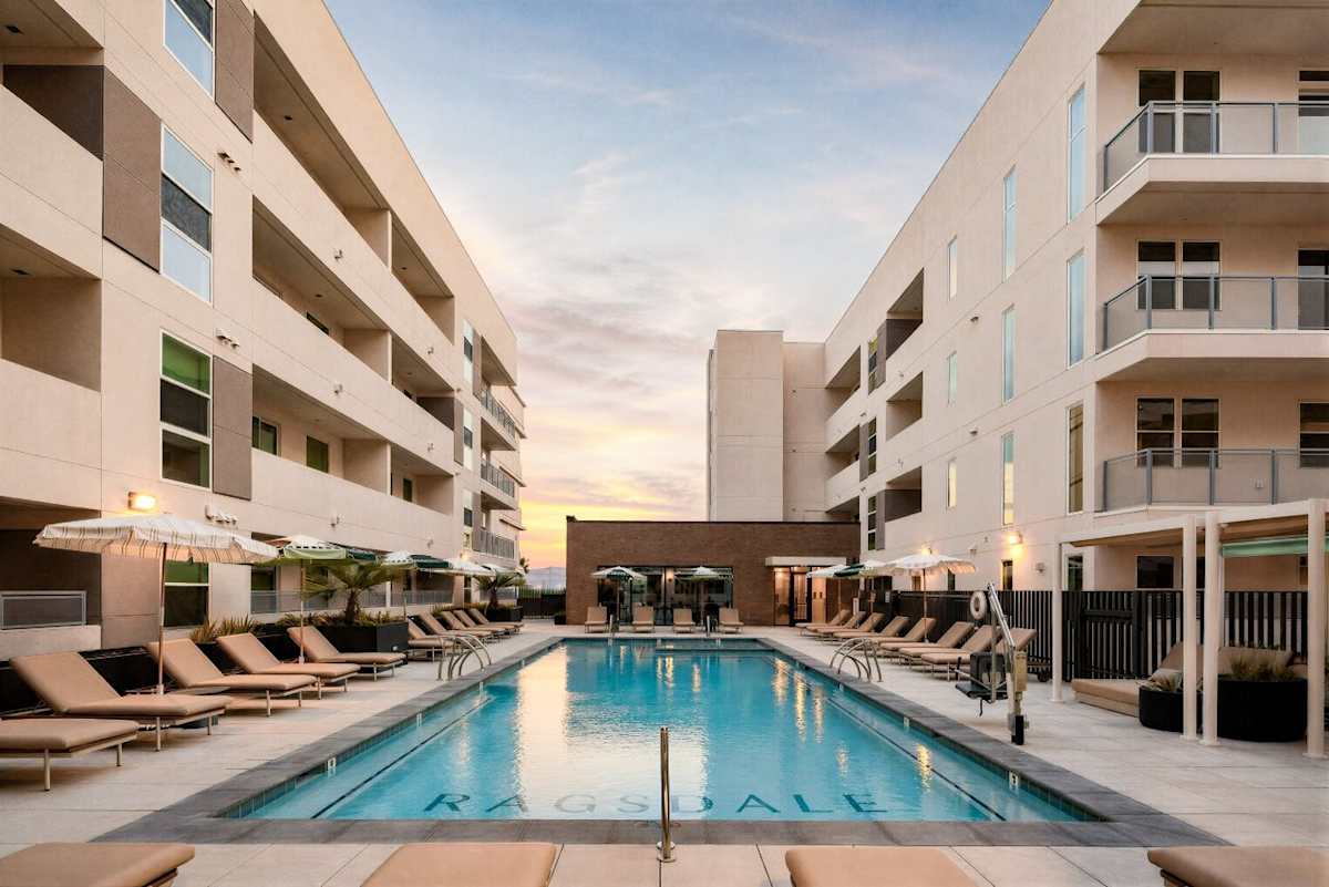 Pool and poolside area at Ragsdale.
