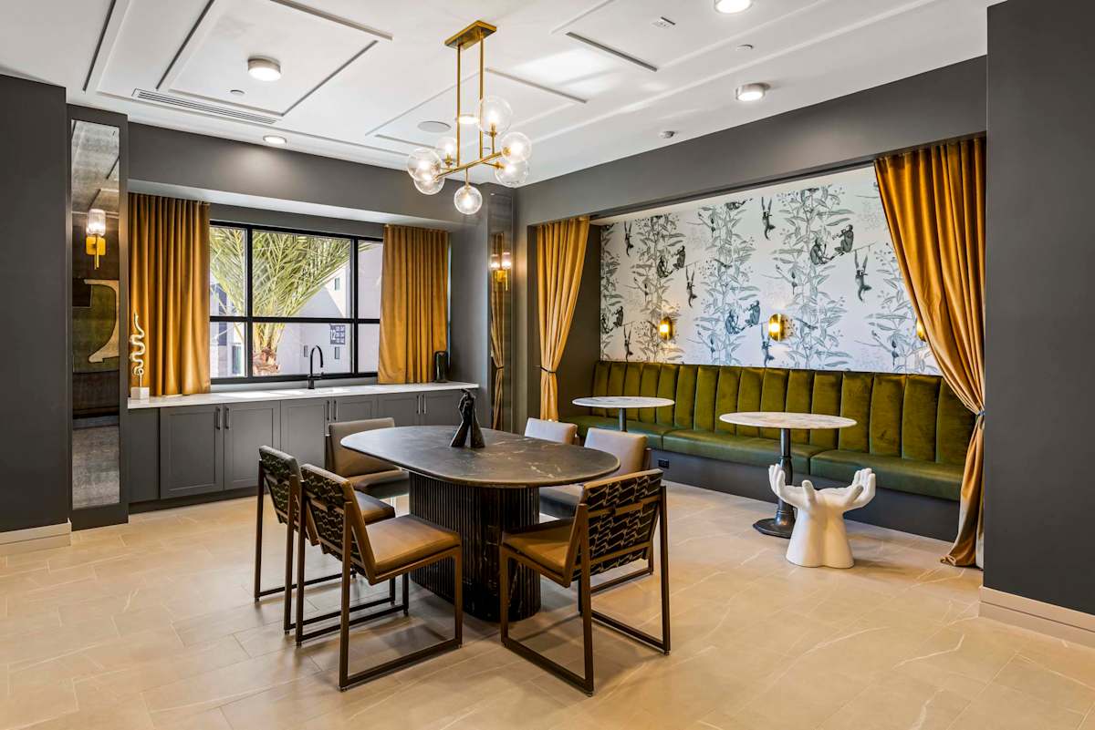 Shared dining and lounge area at Elysium.