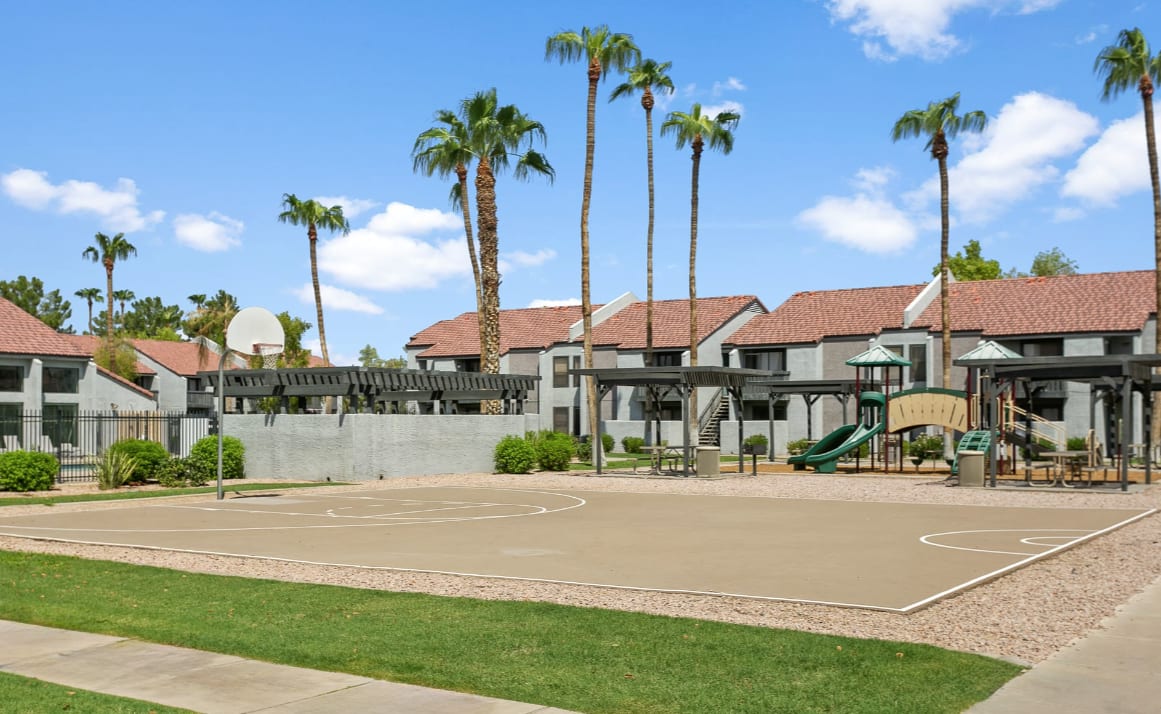 Basketball court at Bell Cove.