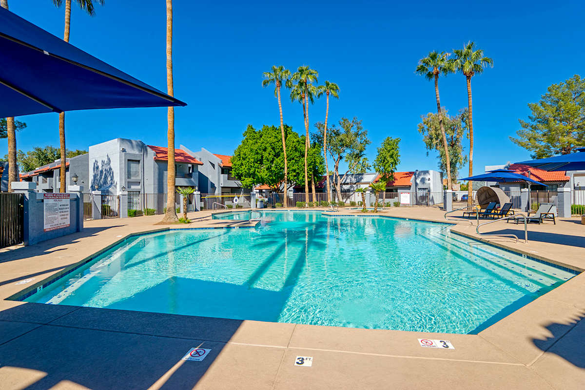 Swimming pool and deck at Diamonte on Bell.