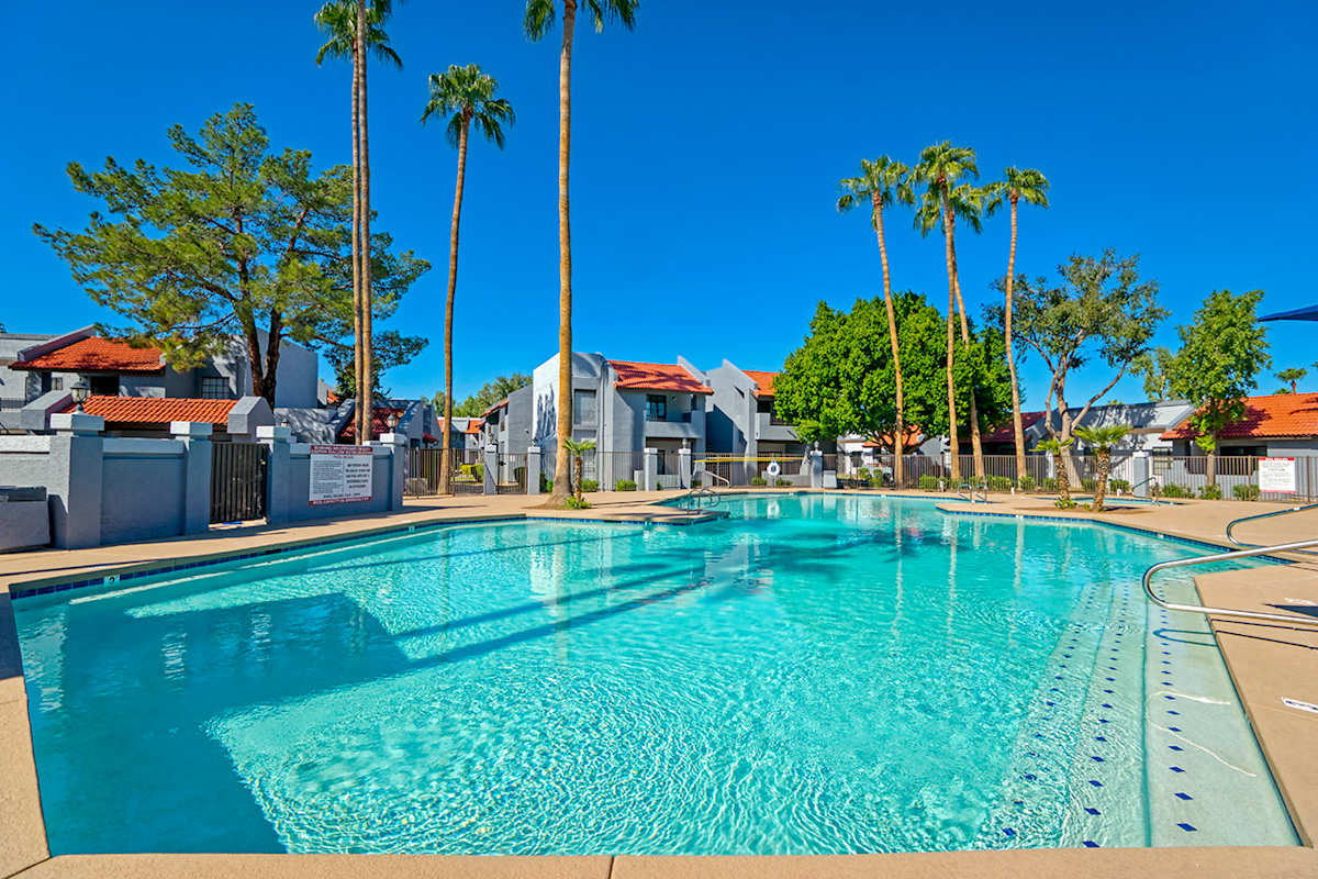 Swimming pool and deck at Diamonte on Bell.