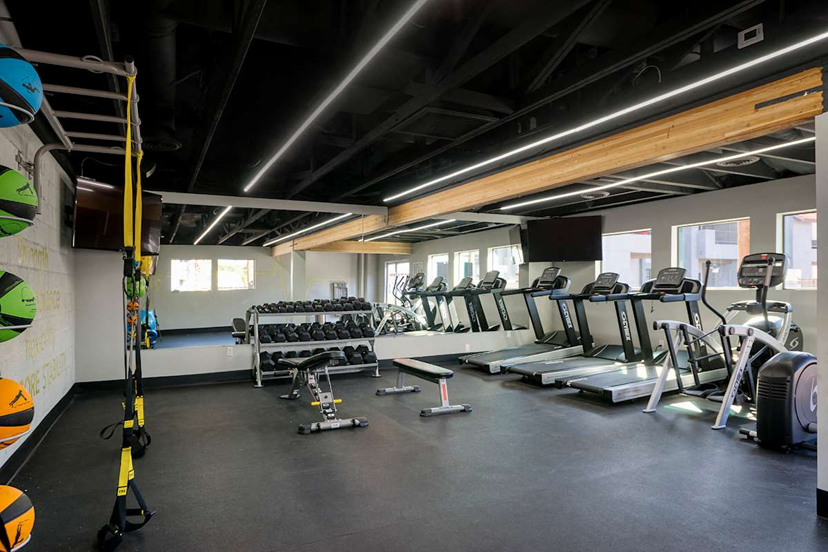 Fitness center at Diamonte on Bell.