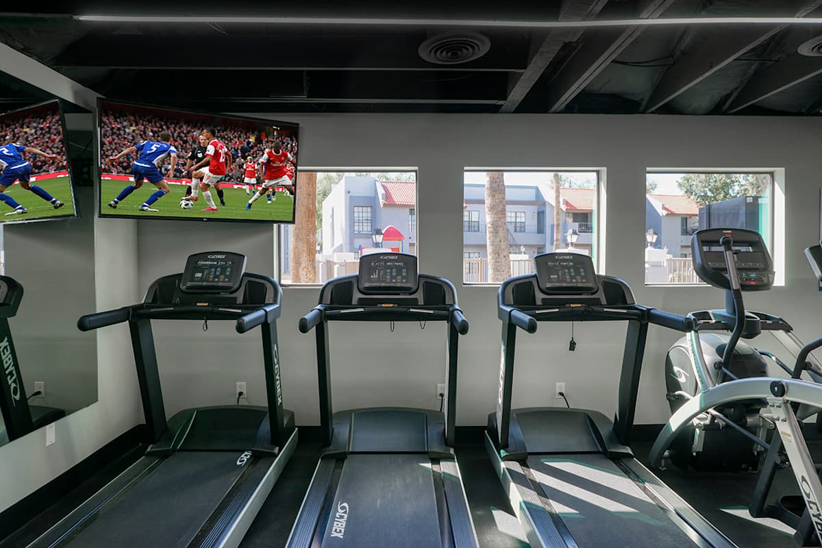 Fitness center at Diamonte on Bell.