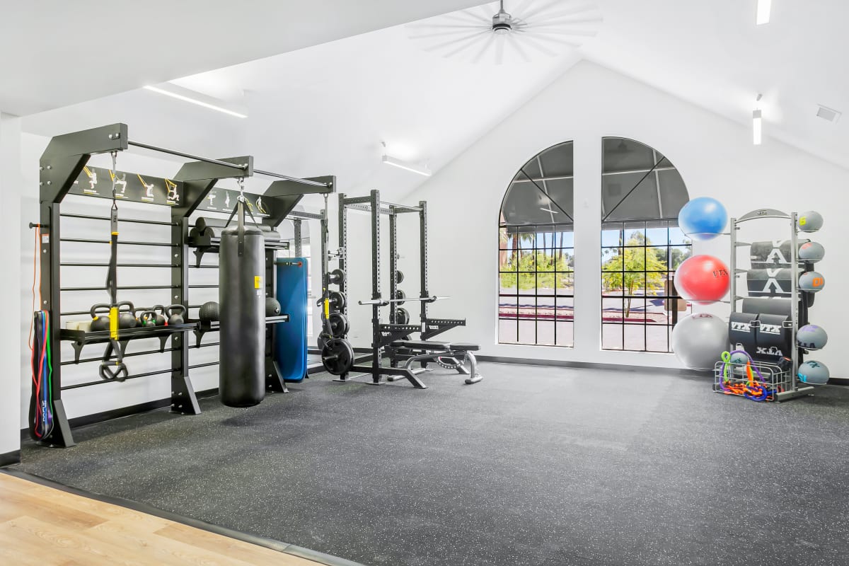 Fitness room at Montelano.