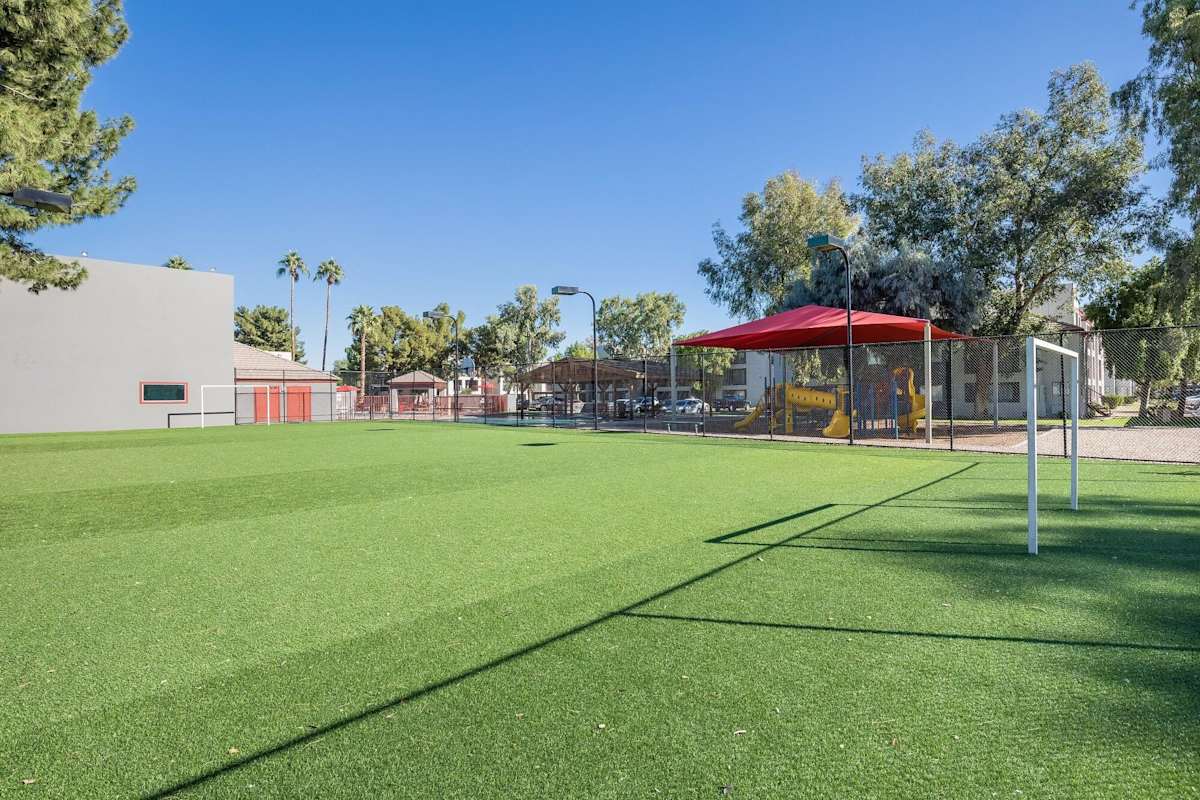 Soccer field at Villa de Cortez.