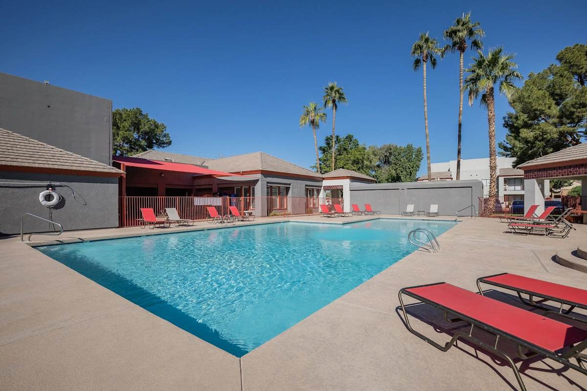 Pool and poolside area at Villa de Cortez.