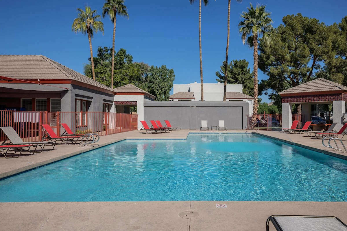 Pool and poolside area at Villa de Cortez.
