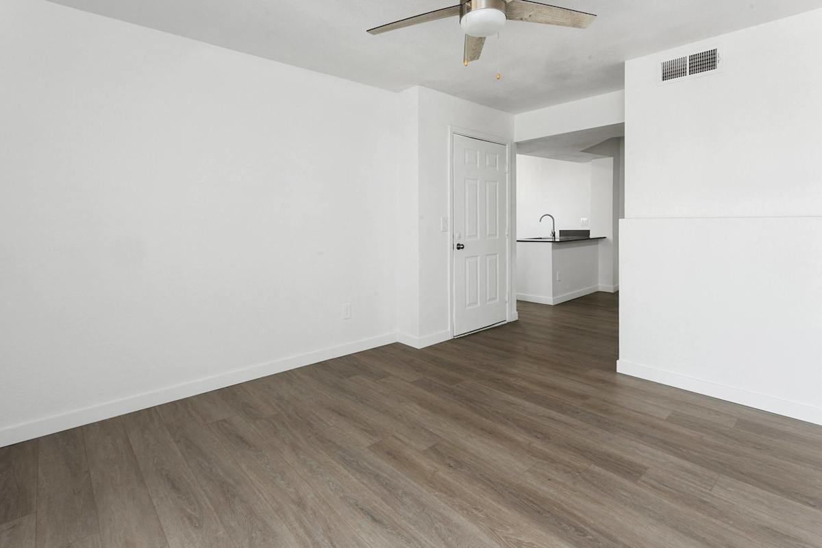 Unfurnished apartment interior — representative home at Villa de Cortez.