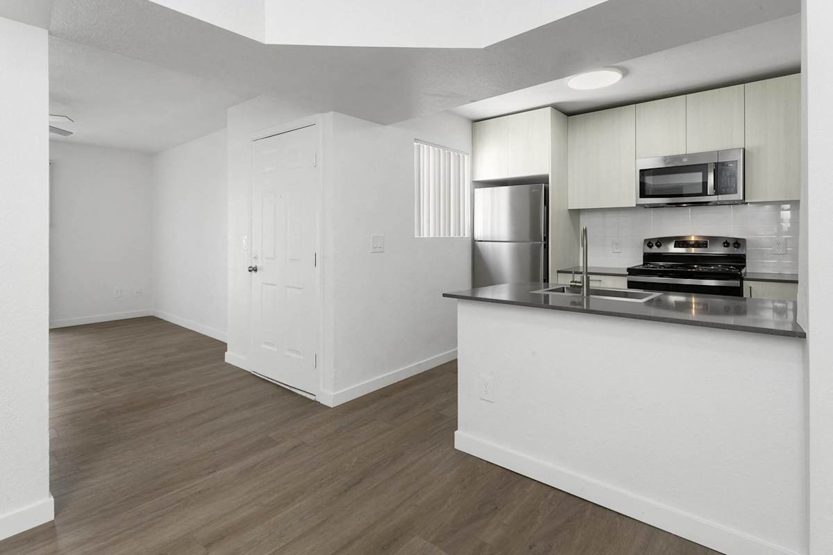Unfurnished apartment interior — representative home at Villa de Cortez.