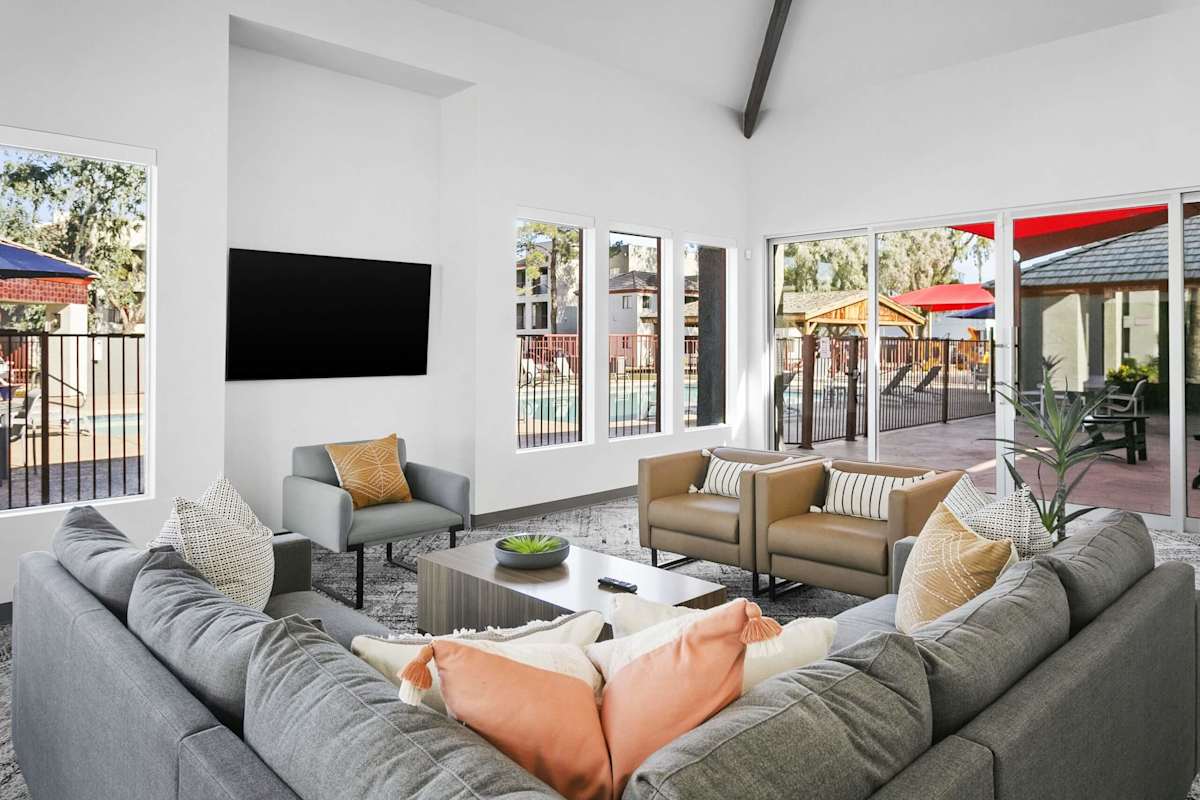 Shared interior space at Villa de Cortez.