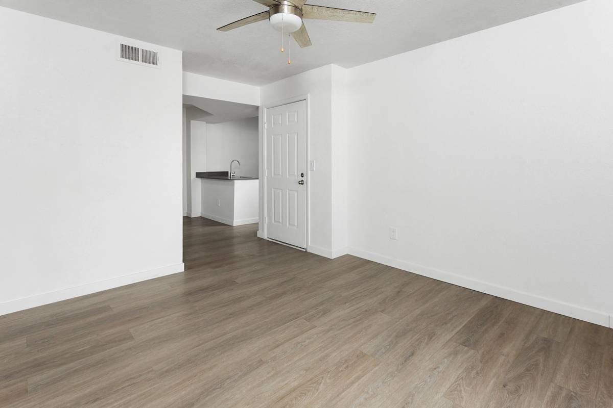 Unfurnished apartment interior — representative home at Villa de Cortez.
