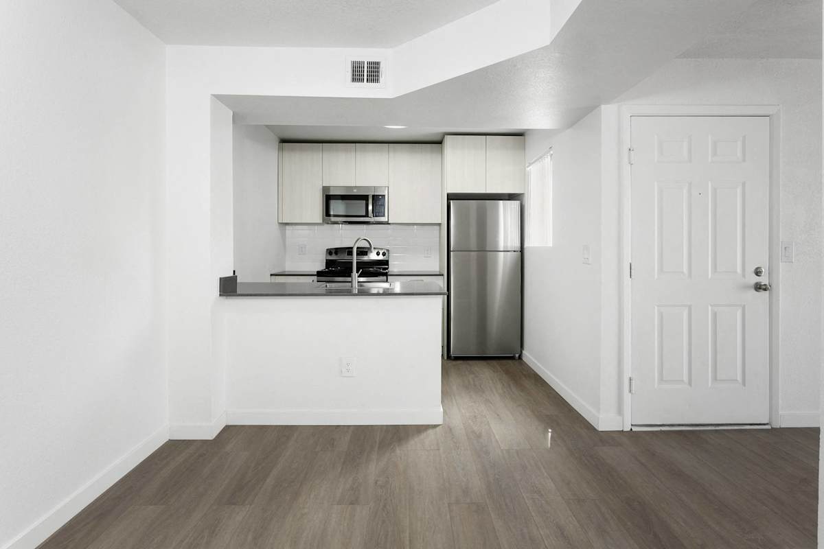 Unfurnished apartment interior — representative home at Villa de Cortez.