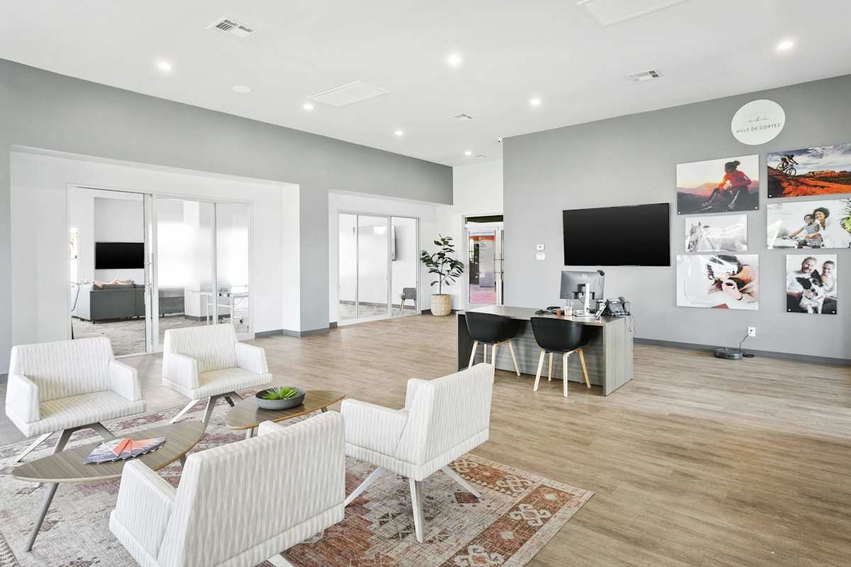 Shared interior space at Villa de Cortez.