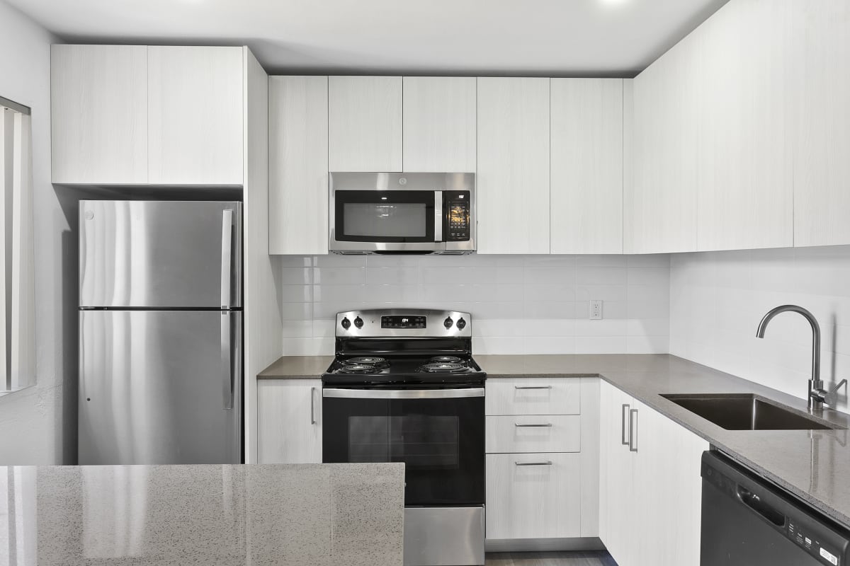 Apartment kitchen — representative home at Sonoran Flats.