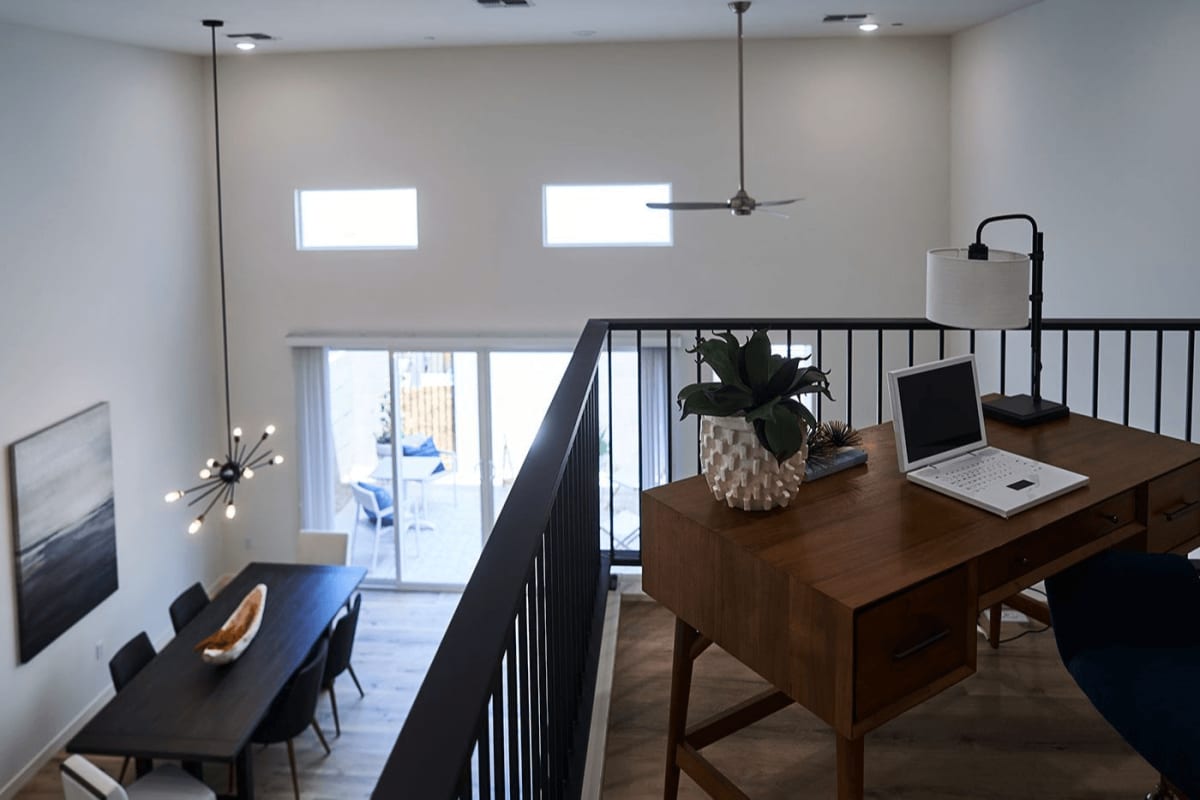Work or study area shown — representative home at Novella at Biltmore.