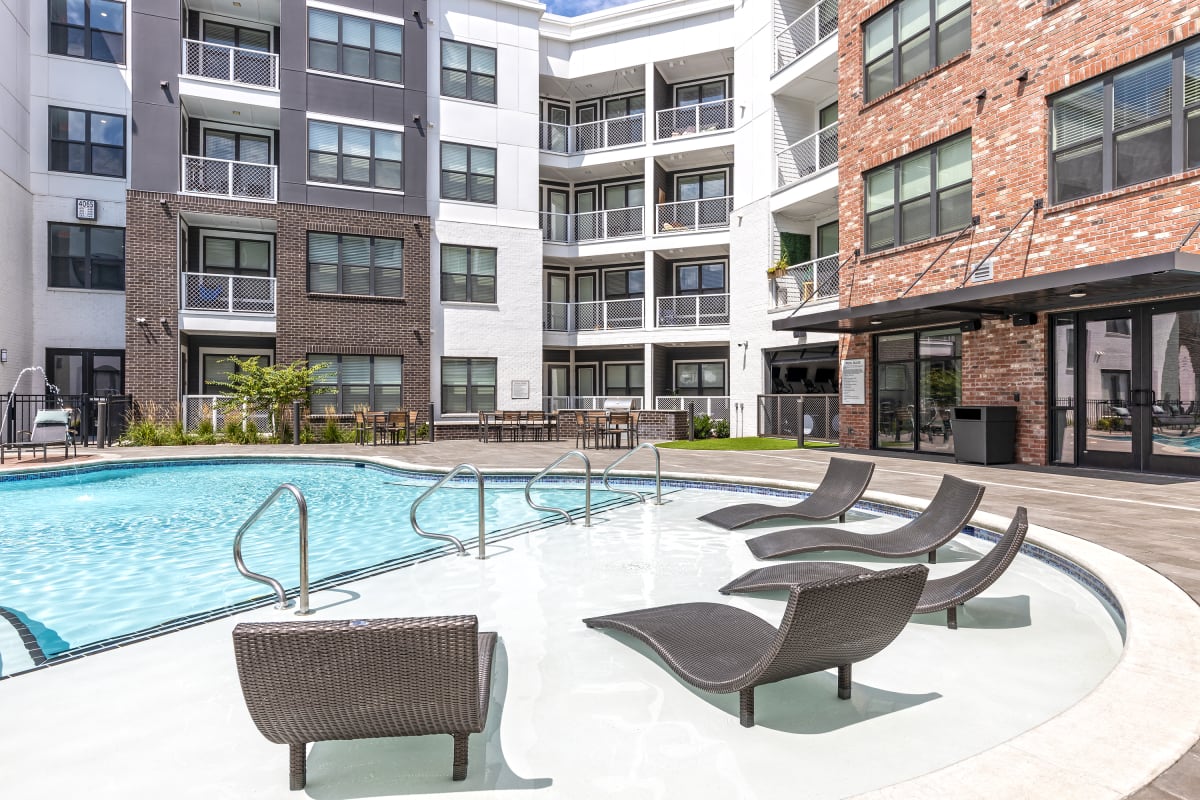 Vintage Century Farms Apartments swimming pool with lounge seating - Antioch, TN