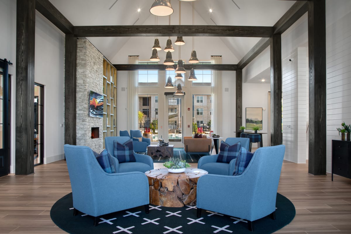 Celadon on Club Apartments living room interior - Lawrenceville, GA