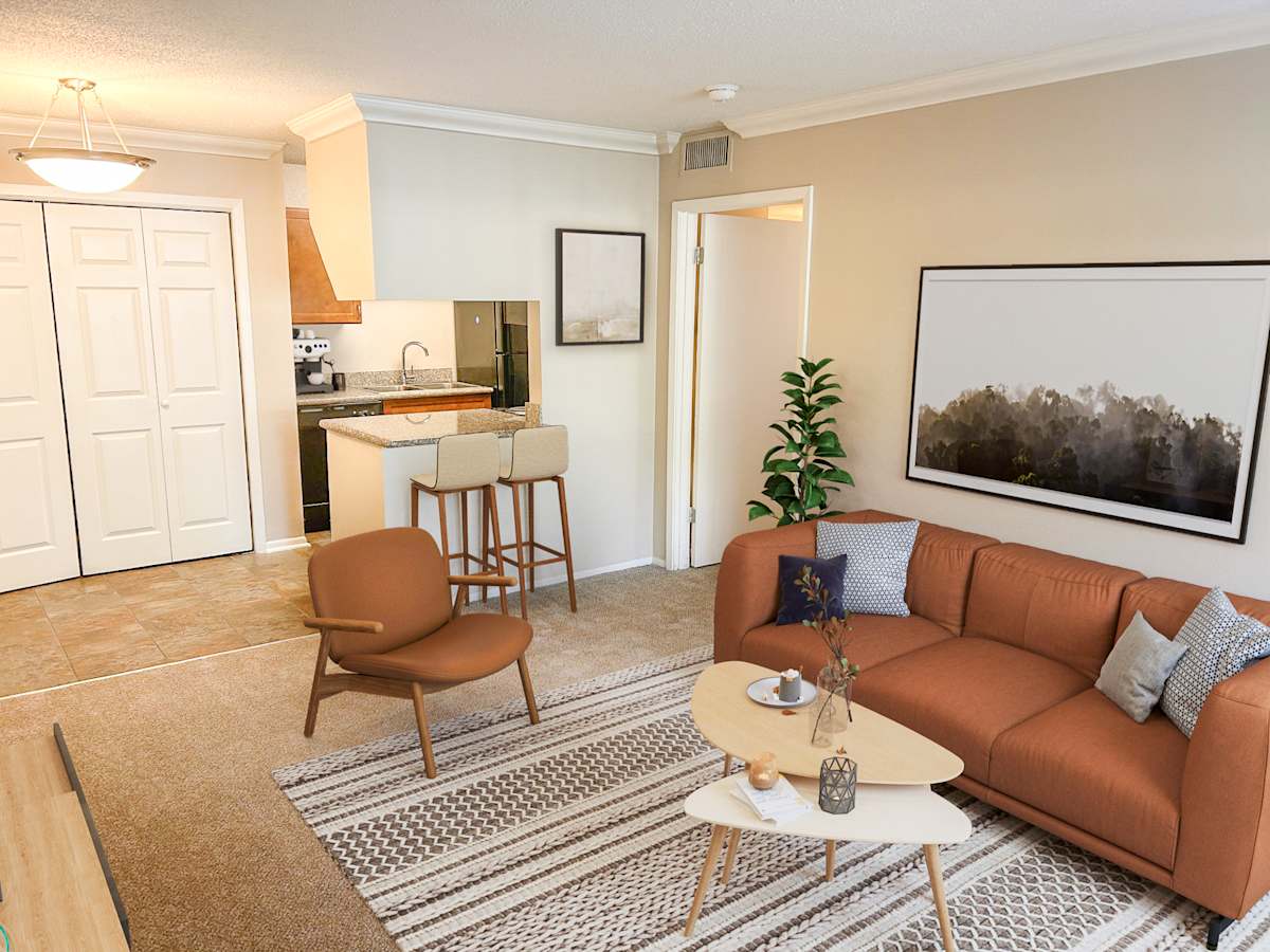 Diamond Lakes Apartment Homes living room interior - Lafayette, LA