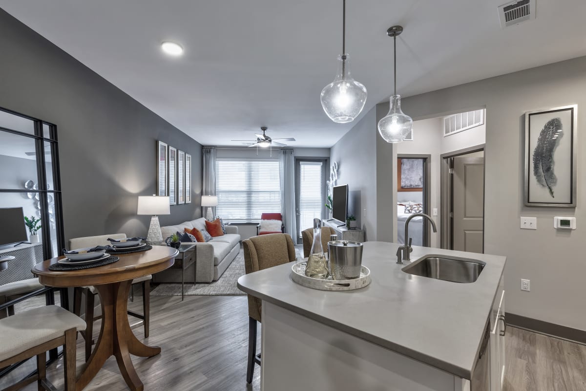 Vintage Century Farms Apartments open living room and kitchen - Antioch, TN