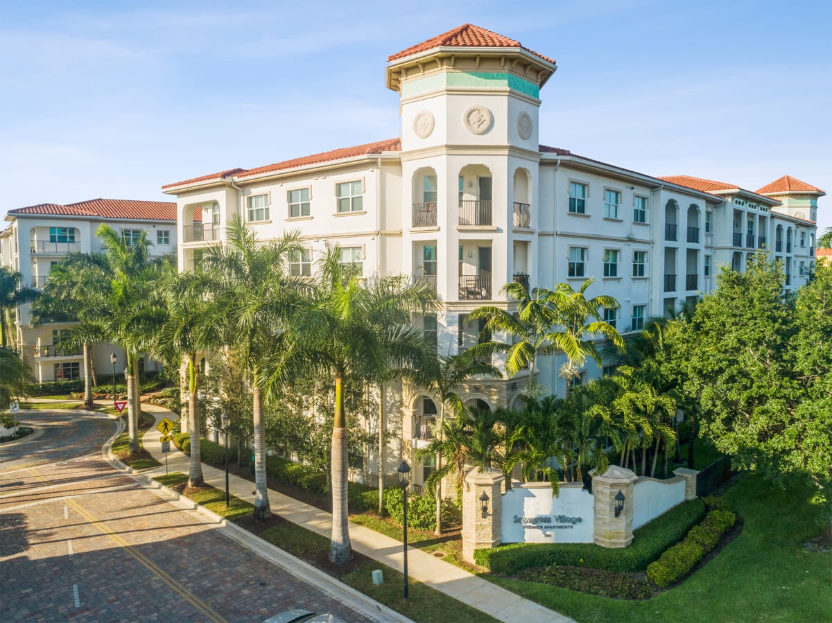 The Retreat at Sawgrass Village community exterior aerial view - Sunrise, FL