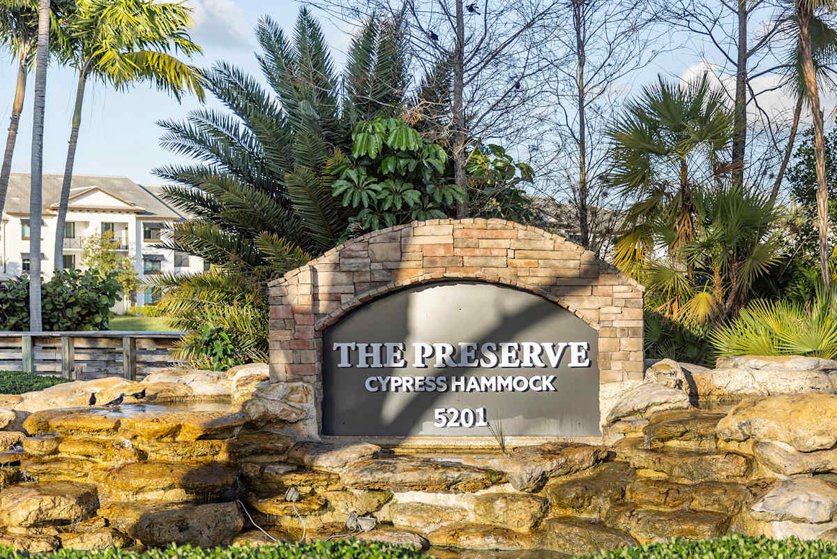 The Preserve Cypress Hammock entrance sign - Coconut Creek, FL